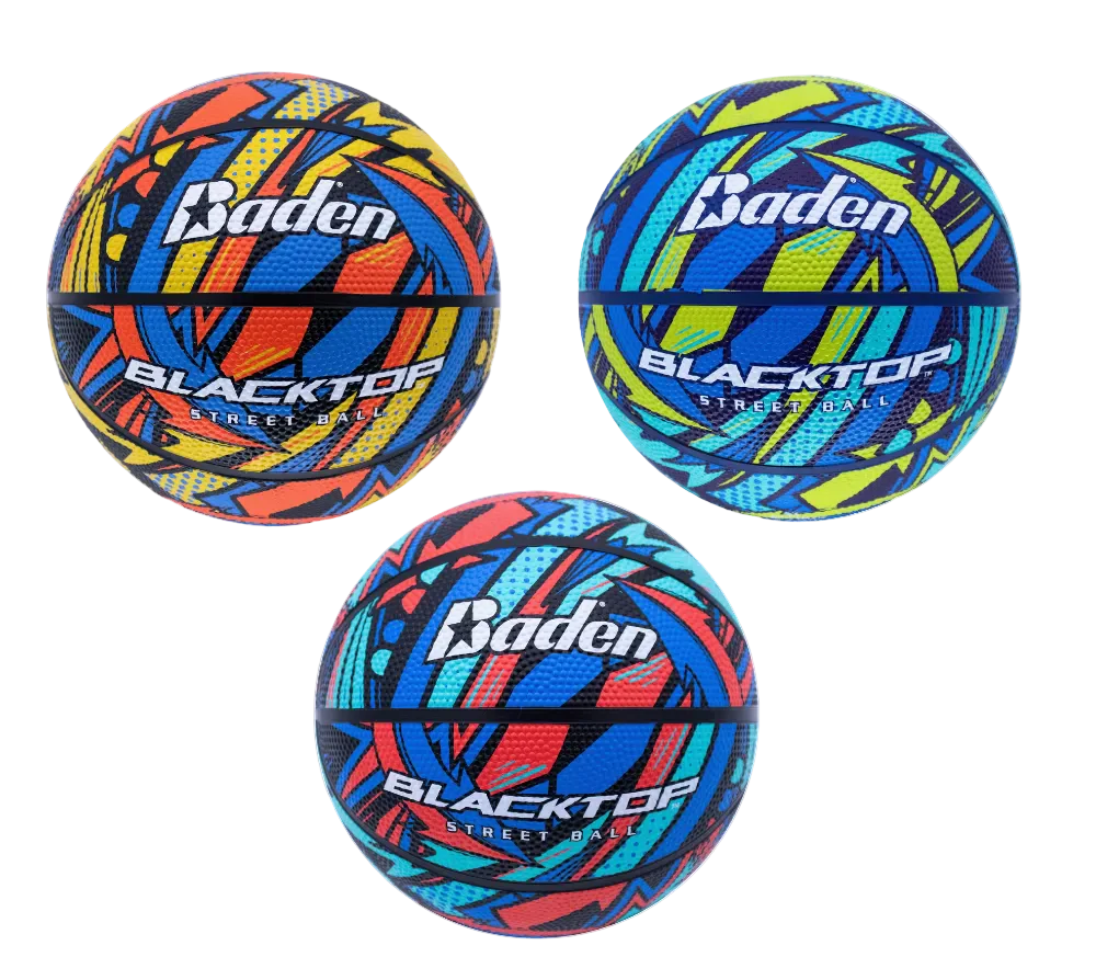 Blacktop Mini Rubber Basketball 3 Pack Set